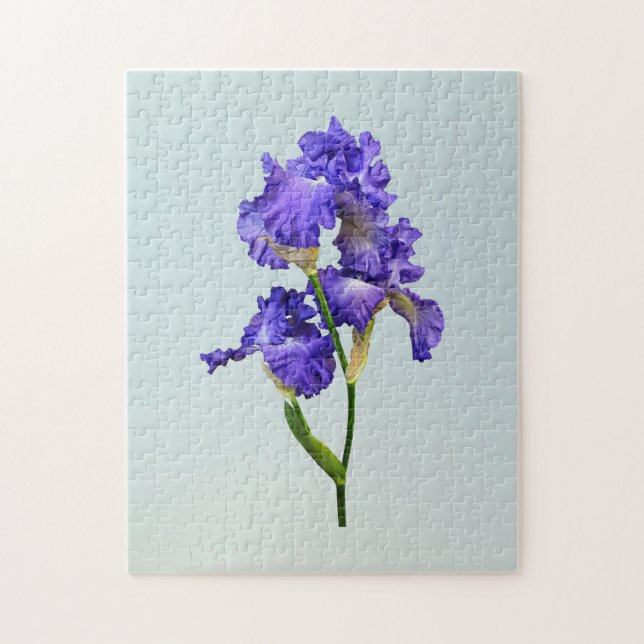 Triple Purple Iris Jigsaw Puzzle (Vertical)