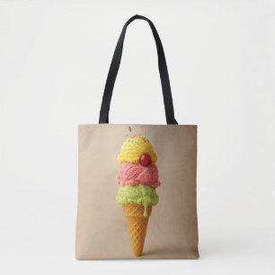 Triple Scoop Delight – Ice Cream All-Over Tote Bag