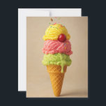 Triple Scoop Delight – Ice Cream Cone Postcard<br><div class="desc">Bring a sweet touch of joy to someone’s mailbox with this vibrant, high-resolution postcard featuring a mouthwatering triple-scoop ice cream cone. No text, no fuss – just pure delicious energy! Perfect for journalling, scrapbooking, pinboards, or sending a cheerful hello. Whether you’re a dessert lover or gifting a summertime treat, this...</div>