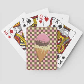 Triple-Scoop Ice Cream Cone Playing Cards