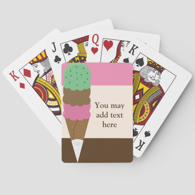 Triple Scoop Ice Cream Playing Cards (Back)