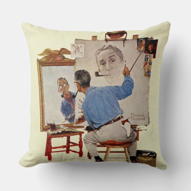 Triple Self-Portrait Cushion (Front)
