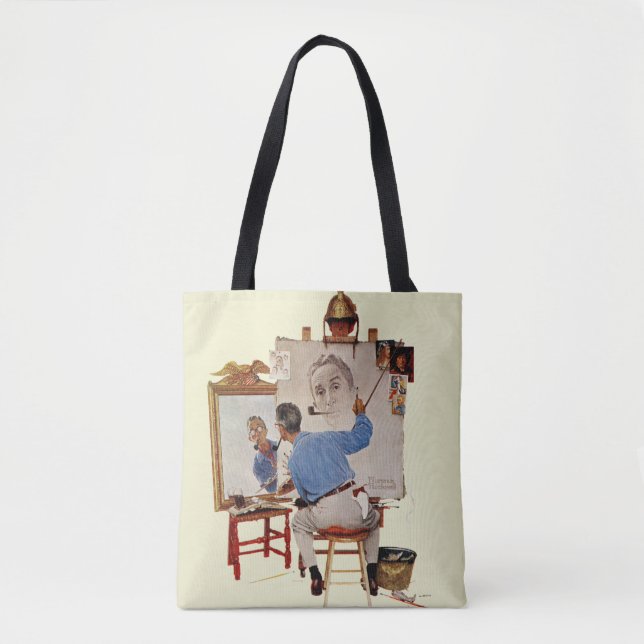 Triple Self-Portrait Tote Bag (Front)