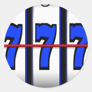TRIPLE SEVEN'S SLOTS CLASSIC ROUND STICKER