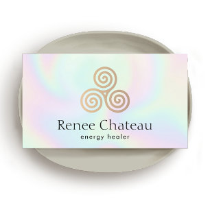 Triple Spiral, Celtic Triskele Business Card