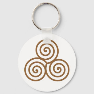 Triple Spiral Keychain