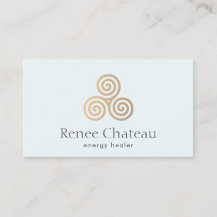 Triple Spiral or Celtic Triskele Symbol Business Card