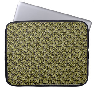 Triple spiral triskele Celtic Khaki Beige Laptop Sleeve