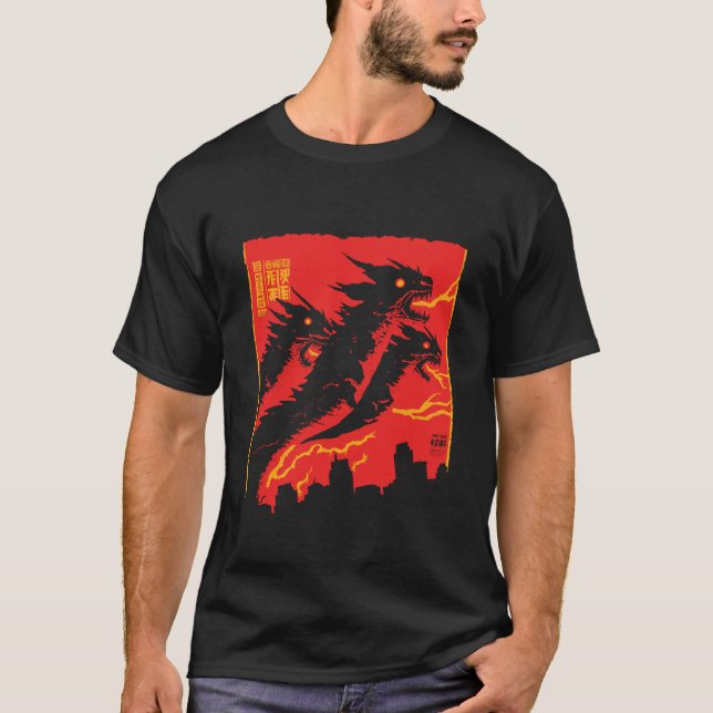 Triple Storm Dragon T-Shirt (Front)