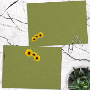 Triple Sunflower Envelope