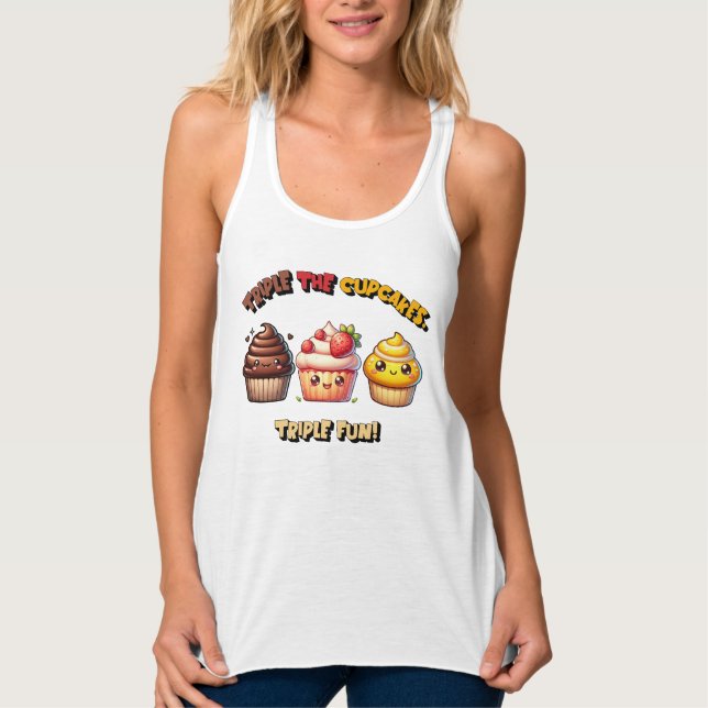 Triple the Cupcakes, Triple Fun! Singlet (Front)