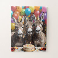 Triple the Joy:  Donkey Triplets' Birthday Bash