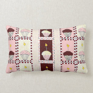 Triple Threat Cupcake Lumbar Cushion
