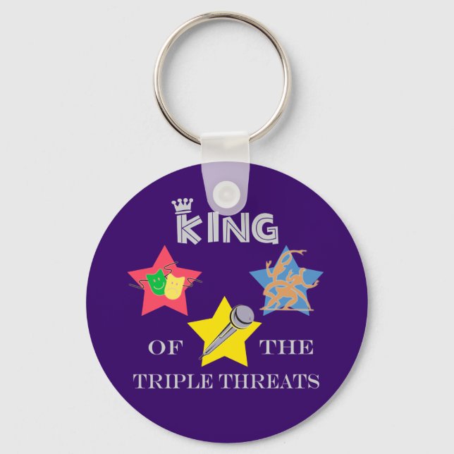 Triple Threat King Keychain (Front)