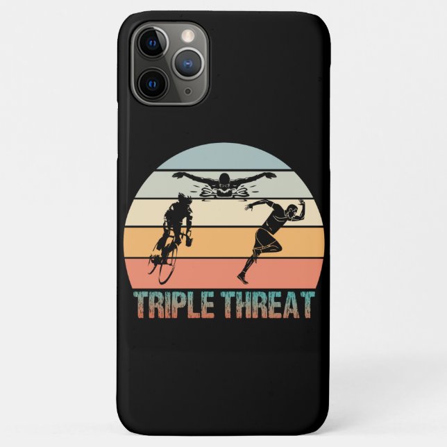 Triple Threat - Triathlon Sunset Case-Mate iPhone Case (Back)
