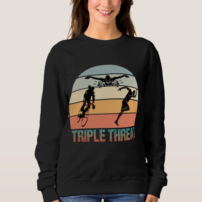 Triple Threat - Triathlon Sunset Sweatshirt (Front)