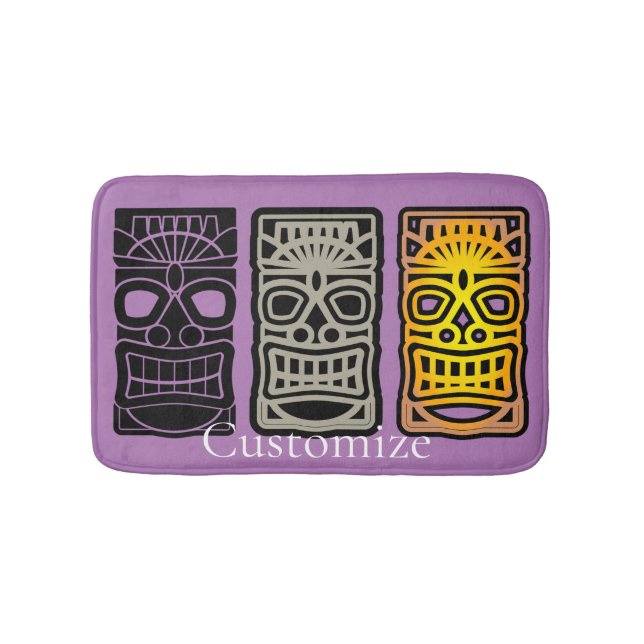 Triple Tiki Sculptures Thunder_Cove Bath Mat (Front)