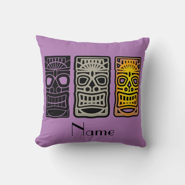 Triple Tiki Sculptures Thunder_Cove  Cushion (Front)