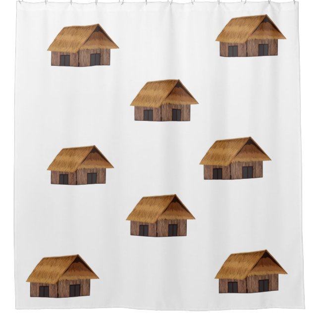 Triple Tree Tours Anglo Saxon Hut Shower Curtain (Front)