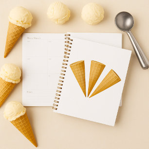 Triple Waffle Ice Cream Cone Summer Dessert Planner