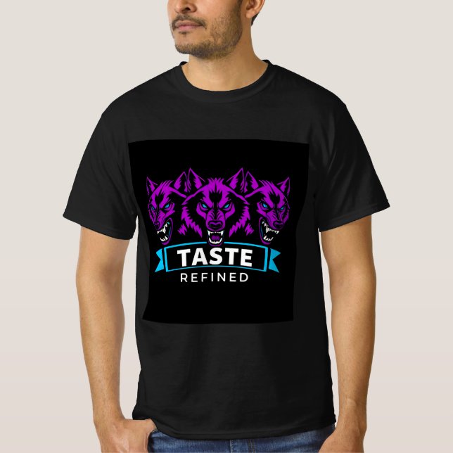 Triple Wolf Design Emphasizing Strength T-Shirt (Front)