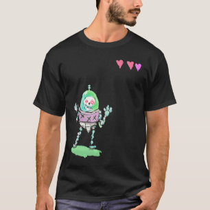 Triple X Skeleton Robot With Life Hearts T-Shirt