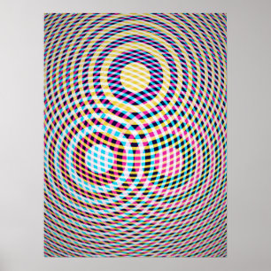 Triple Zone Moire Poster