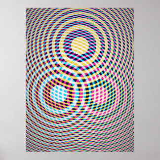 Triple Zone Moire Poster