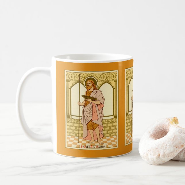 Tripled Image of St. John the Baptist (RLS 06) Coffee Mug (With Donut)