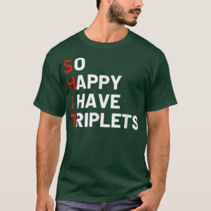 Triplet Mum of Triplets Funny Triplet Mama Triplet T-Shirt