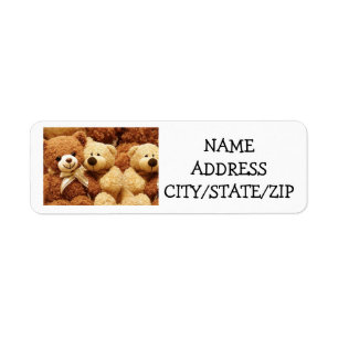 *TRIPLET* TEDDY BEAR FOR TRIPLET'S PARENTS LABELS