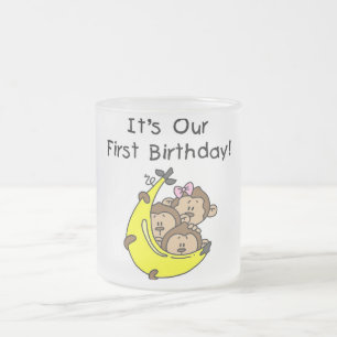 Triplets 1st - Two Boys, One Girl Frosted Glass Coffee Mug