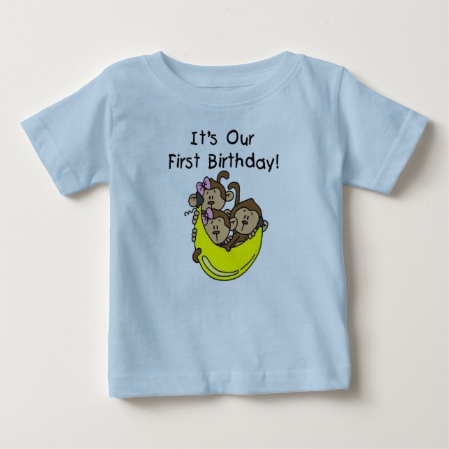 Triplets 1st - Two Girls One Boy Tshirts and Gifts (Front)