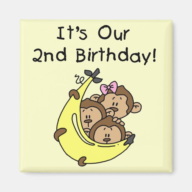 Triplets 2nd - Two Boys/ One Girl Tshirts Magnet (Front)