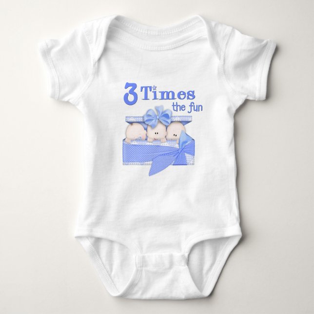 Triplets Baby Bodysuit (Front)