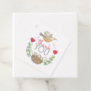 Triplets Baby Shower Thank You Favour Tags