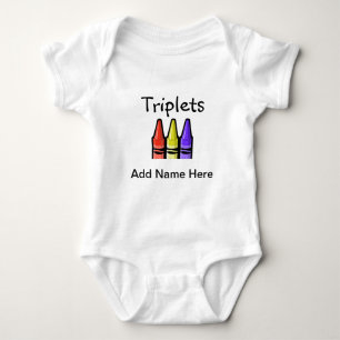 Triplets (Crayons) Baby Bodysuit
