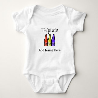 Triplets (Crayons) Baby Bodysuit