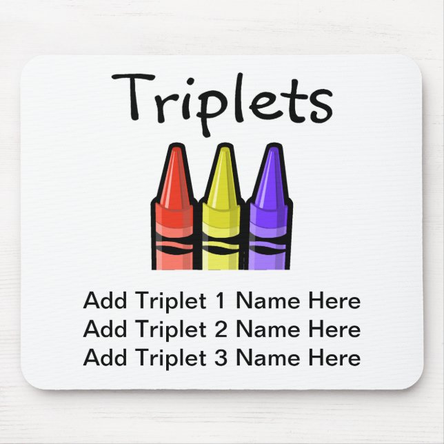 Triplets (Crayons) Mouse Pad (Front)