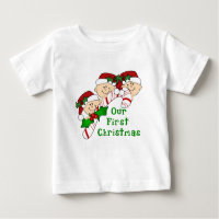 Triplets First Christmas Candy Cane