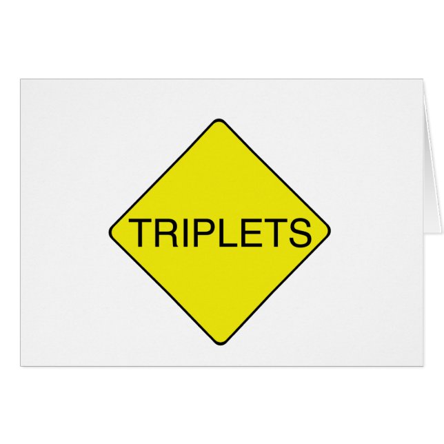 Triplets Sign (Front Horizontal)