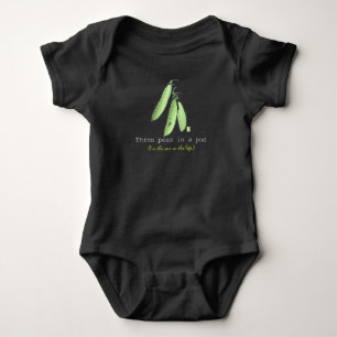 Triplets Three Peas in a Pod Baby Bodysuit