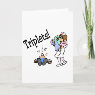 Triplets (Unisex) Holiday Card