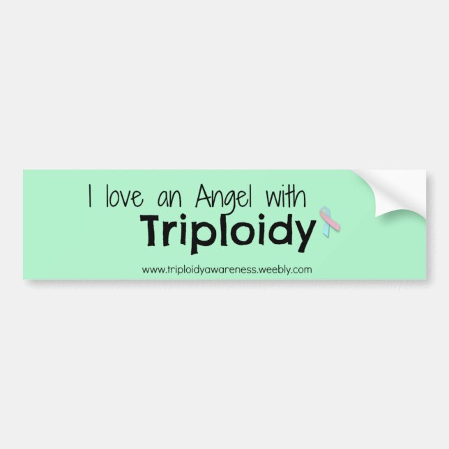 Triploidy Awareness Bumper Sticker (Front)