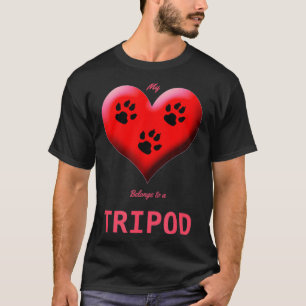 Tripod Dog T 3 Legged Dog Cat Lovers Tee1 T-Shirt
