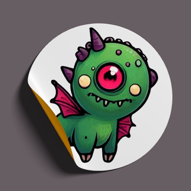 Tripod the Misfit Monster Sticker – Quirky One-Eye (Creator Uploaded)