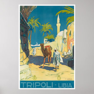 Tripoli Art Libya Travel Poster Middle Eastern
