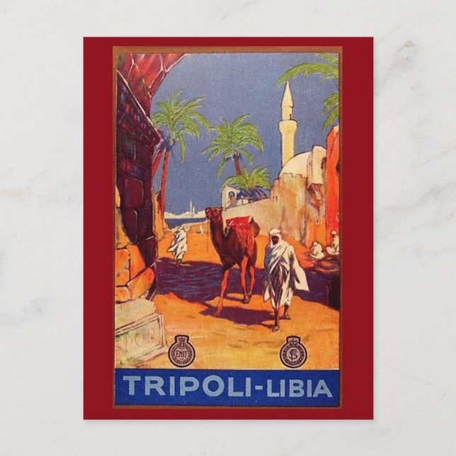 Tripoli, Libya, Africa Travel Vintage Postcard (Front)