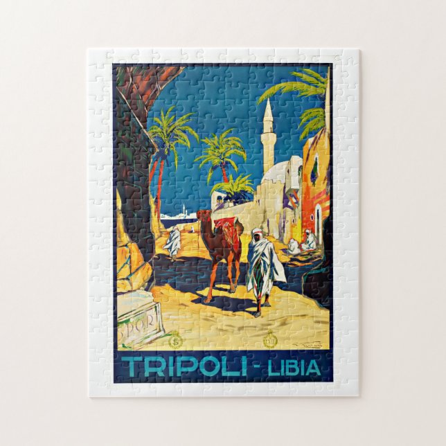 Tripoli Libya Africa Vintage Travel Jigsaw Puzzle (Vertical)