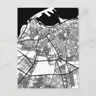 Tripoli Libya City Map Postcard